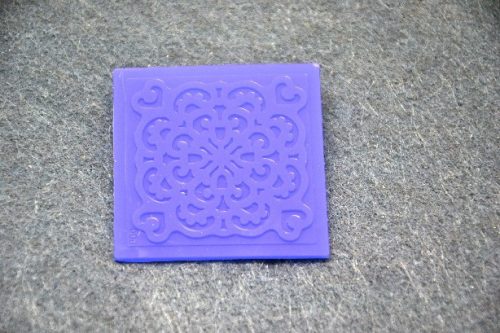 MARCIPÁN/FONDANT MINTÁZÓ, SZILIKON, LAP RÓZSAABLAK (6,5X6,5 CM)