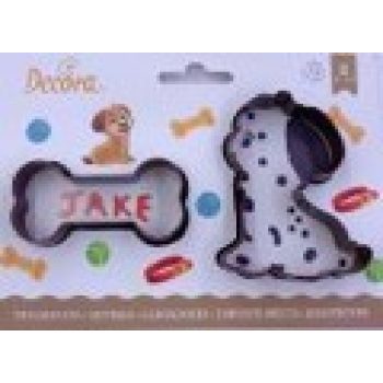   MARCIPÁN/FONDANT KISZÚRÓ TÖBBRÉSZES MŰA. 'CSONT ÉS KUTYA'