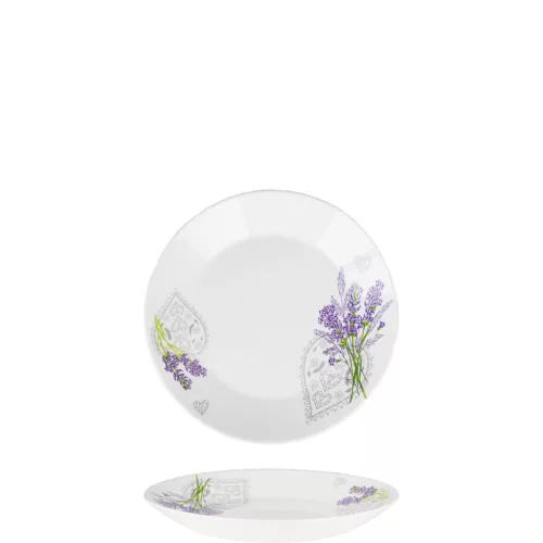 TÁNYÉR LAPOS OPÁL 19CM LEVENDULÁS