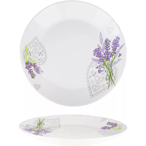 TÁNYÉR LAPOS OPÁL 26,6CM LEVENDULÁS