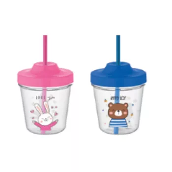 POHÁR + SZÍVÓSZÁL 350ML MŰA. 2F. MINTA