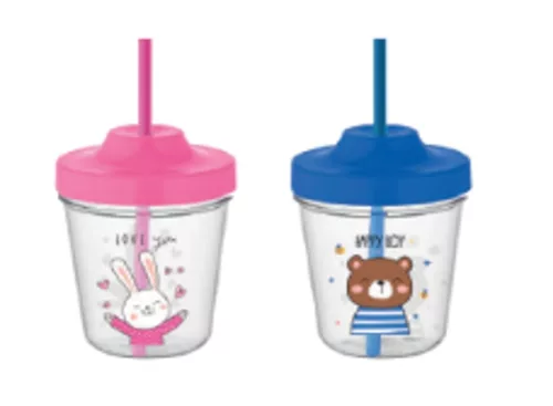 POHÁR + SZÍVÓSZÁL 350ML MŰA. 2F. MINTA