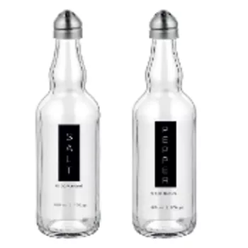 SÓSZÓRÓ SZETT ÜVEG, FÉM FEDÉLLEL 100ML 2F.