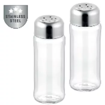 SÓSZÓRÓ SZETT ÜVEG, FÉM FEDÉLLEL 112ML 2F.