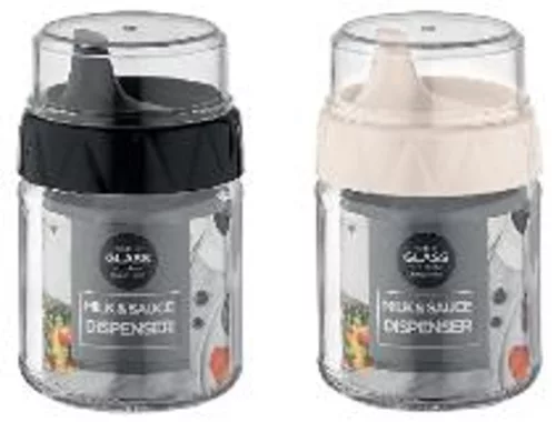 CUKORSZÓRÓ ÜVEG TETŐVEL 210ML 2F. SZÍN