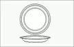 ADAGTÁL LAPOS D:210MM SUPER WHITE PORCELÁN