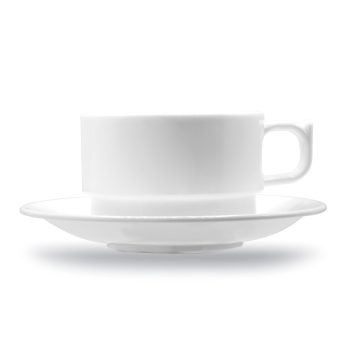 CSÉSZE + ALJ 200ML POLIKARBONÁT FEHÉR