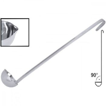   MERŐKANÁL MONOBLOCK MÉRTÉKJELLEL DERÉKSZÖGŰ CSŐRÖS 0,06L H:36CM D:6,5CM INOX 18/